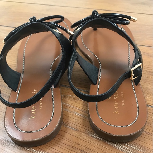 Kate Spade Black Carolina Sandals Size 9 - Picture 6 of 8